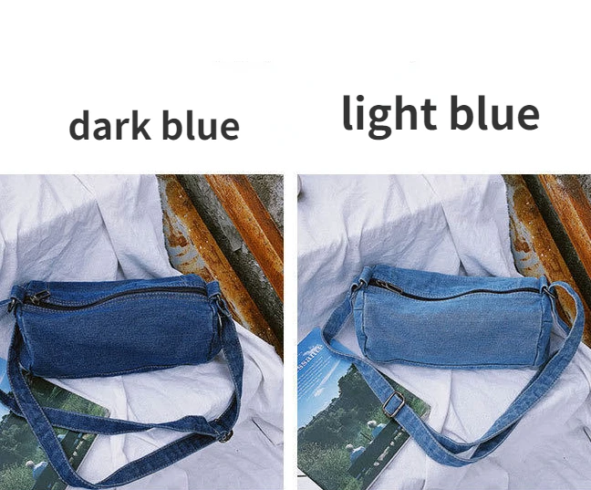 2024 New Denim Crossbody Bags for Women Canvas Phone Handbag Teenage Girls Travel Shoulder Messenger Bag