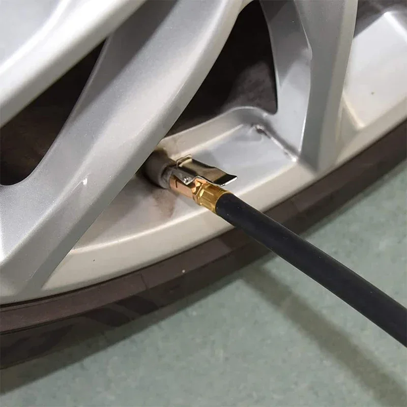 Portable Inflatable Pump Connector Car Tire Air Chuck Compressor Tire Inflator Tire Chuck with Barb Connector for Hose Repair image 2