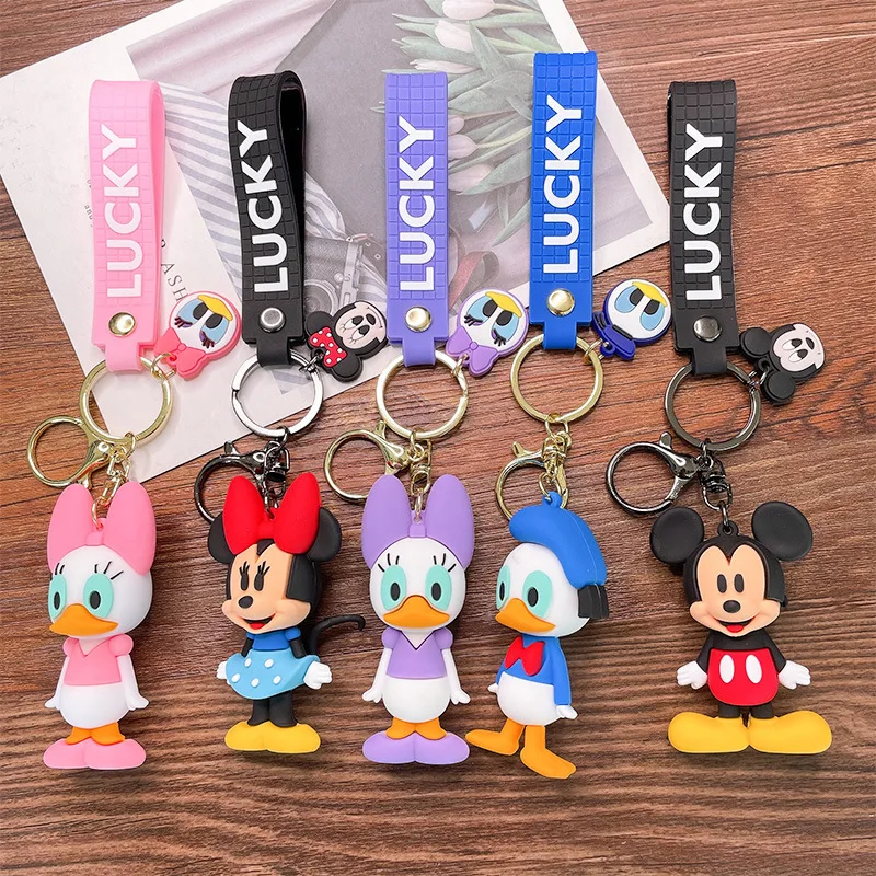 

Hot Anime Disney Mickey Mouse Series Doll Keychain Delicate Christmas Present Cute Minnie Pendant Decorated Backpack Accessory