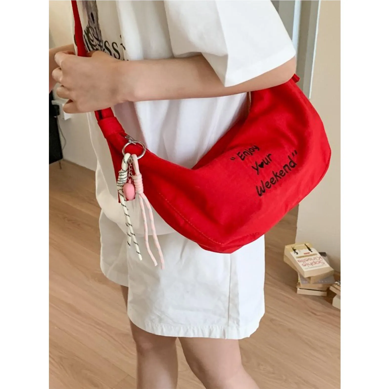 

Nylon bag women's large capacity 2025 new summer versatile crossbody bag lazy style casual Korean version commuting dumpling bag