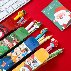 5 Set Christmas Stationery Blind Box,  Xmas Gift for Kids Includes Pens Refills Stickers for Children School Supplies