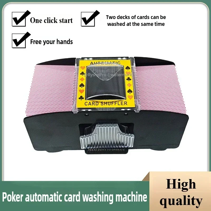 

Automatic Card Shuffler USB Battery Operated Card Shuffler for Standard-Size Playing Cards Poker Blackjack Canasta Card Games