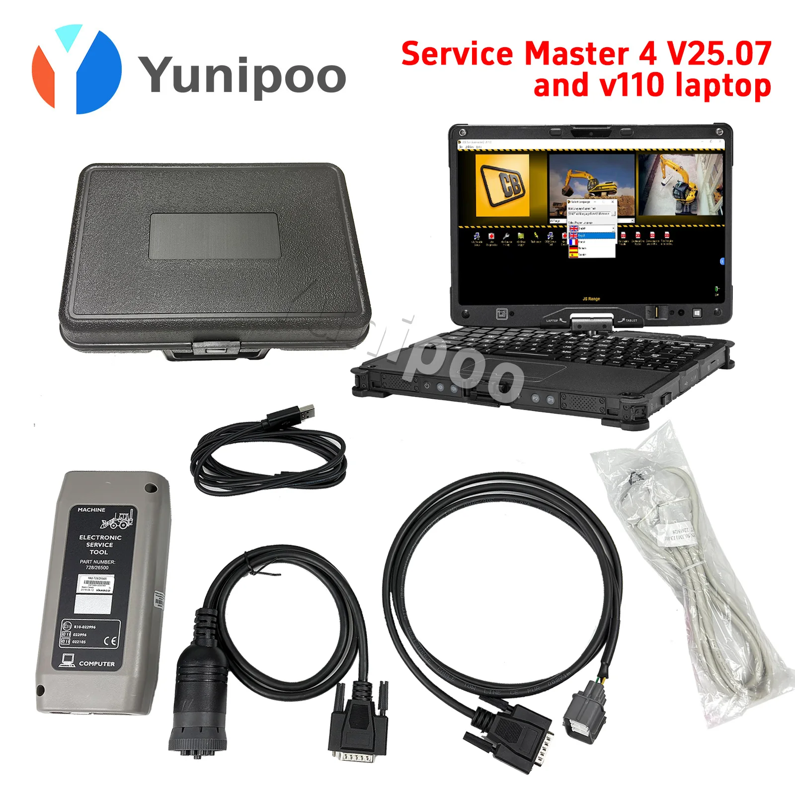 

Диагностика тяжелого оборудования — электронные услуги Master4 V25.07 с ноутбуком V110 для сельскохозяйственной и строительной техники JCB