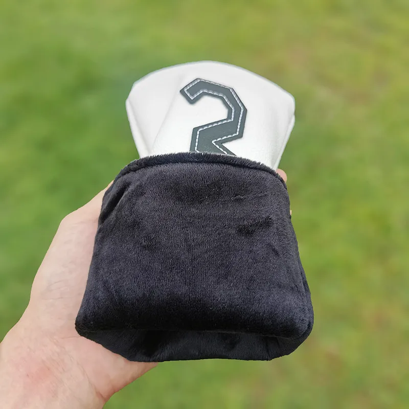 The font size of large number Golf Club #1 #3 #5 Wood Headcovers Driver Fairway Woods Cover PU Leather Head Covers