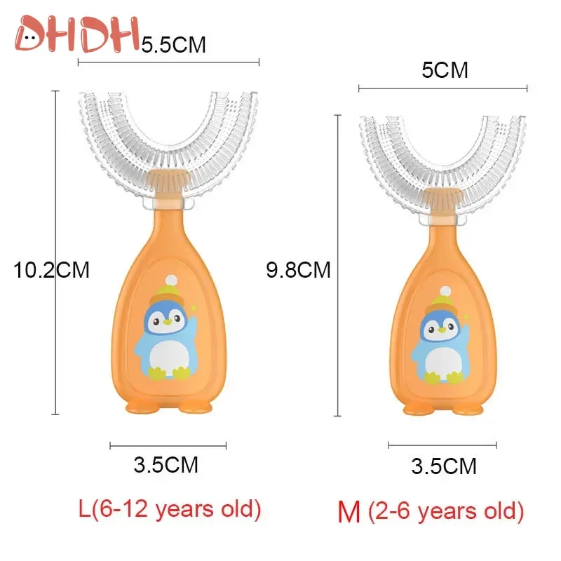 แปรงสีฟันสําหรับเด็กรูปตัว U แปรงสีฟันเด็กยางกัดเด็กซิลิโคนอ่อนนุ่มแปรงเด็กฟันทําความสะอาดช่องปาก