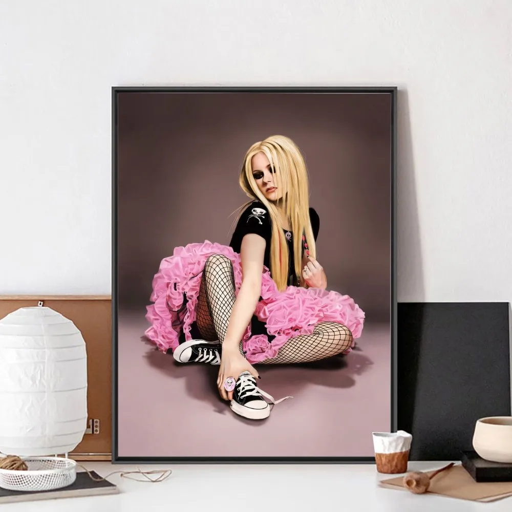 Star Singer Avril Lavigne Poster Posters Kraft Paper Vintage Poster Wall Art Painting Study Aesthetic Art Small Wall Stickers