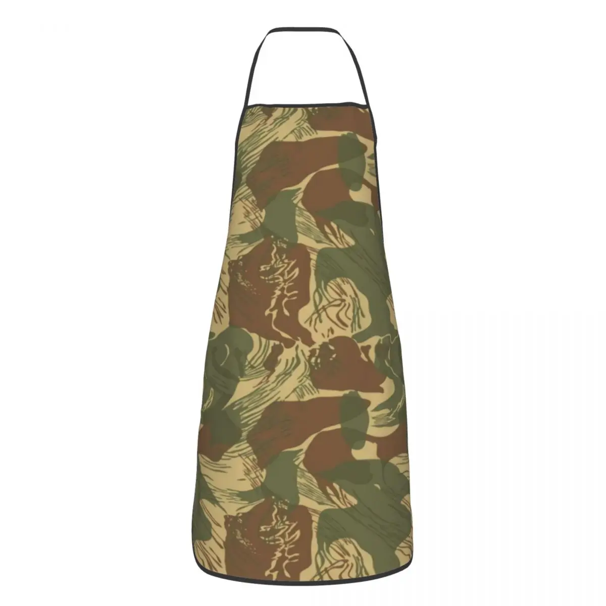 Delantal de camuflaje Rhodesian Brushstroke personalizadoUnBib Rhodesia War Camo ejército militar cocina Tablier cocina Chef jardinería