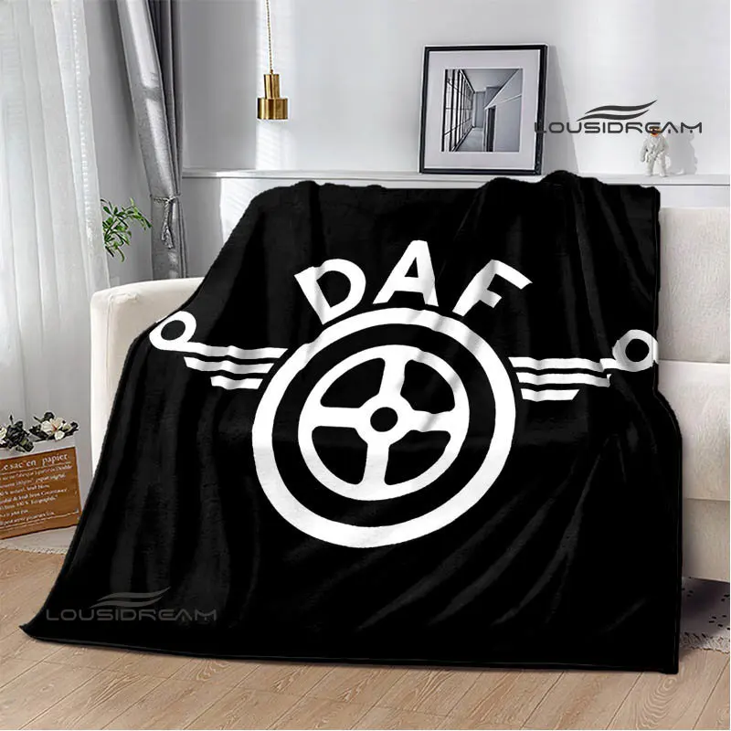 DAF truck logo print blanket warm flannel soft and comfortable fashion decorative blanket home travel blanket birthday gift