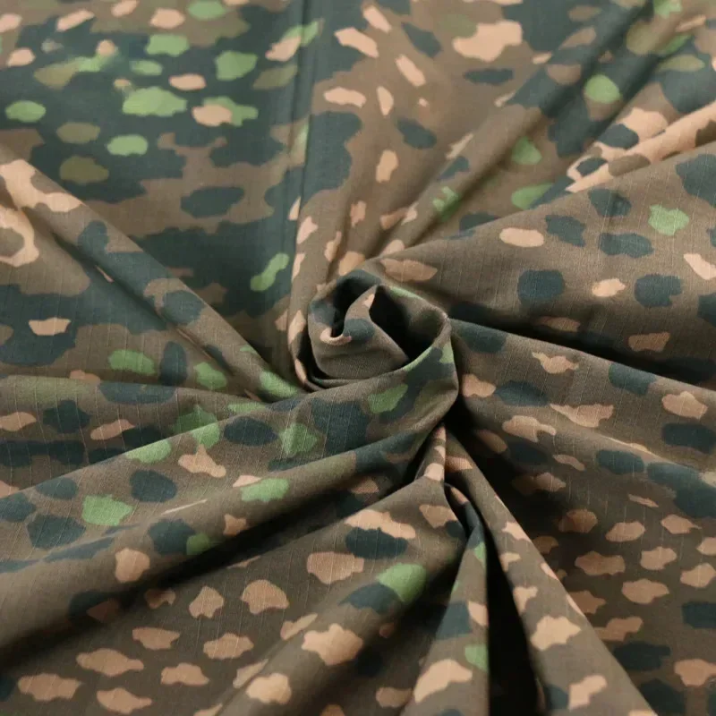 Nylon Cotton DOT44 German Pea Camouflage Cloth  Rip-stop Breathable Wear-resistant Outdoor Tactical Workwear Fabric