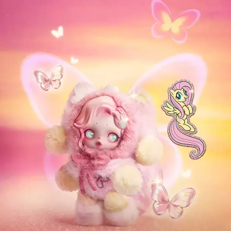 POP MART SKULLPANDA x My Little Pony Serie Plüschpuppen-Anhänger Mystery Box Original Blind Box Überraschungsspielzeug Taschenanhänger Figuren