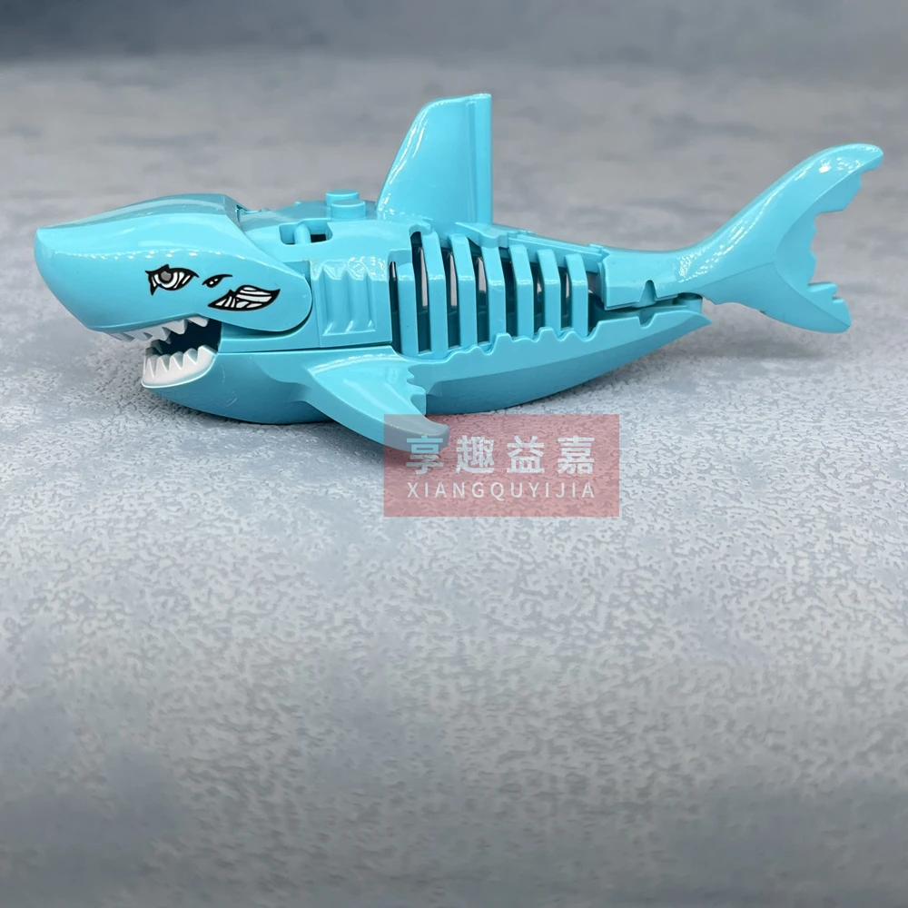 Animals Figures MOC Shark Whale Blocks Construction Bricks DIY Figure Model Building Blocks Toys for Children Kids Gifts