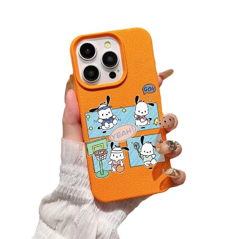 Kawaii Pochacco سيليكون جراب هاتف آيفون 16 15 14 13 12 11 برو ماكس XR XS X ماكس 16E 7 8 زائد الكرتون للصدمات غطاء ناعم #6