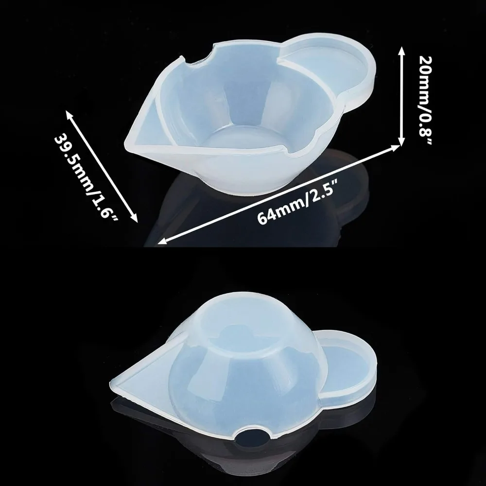 Silicone Mold Cup Dispenser 20 Pcs Silicone Epoxy Resin Mixing Cups Nonstick Silicone Mixing Cups for Epoxy Resin Jewelry Making