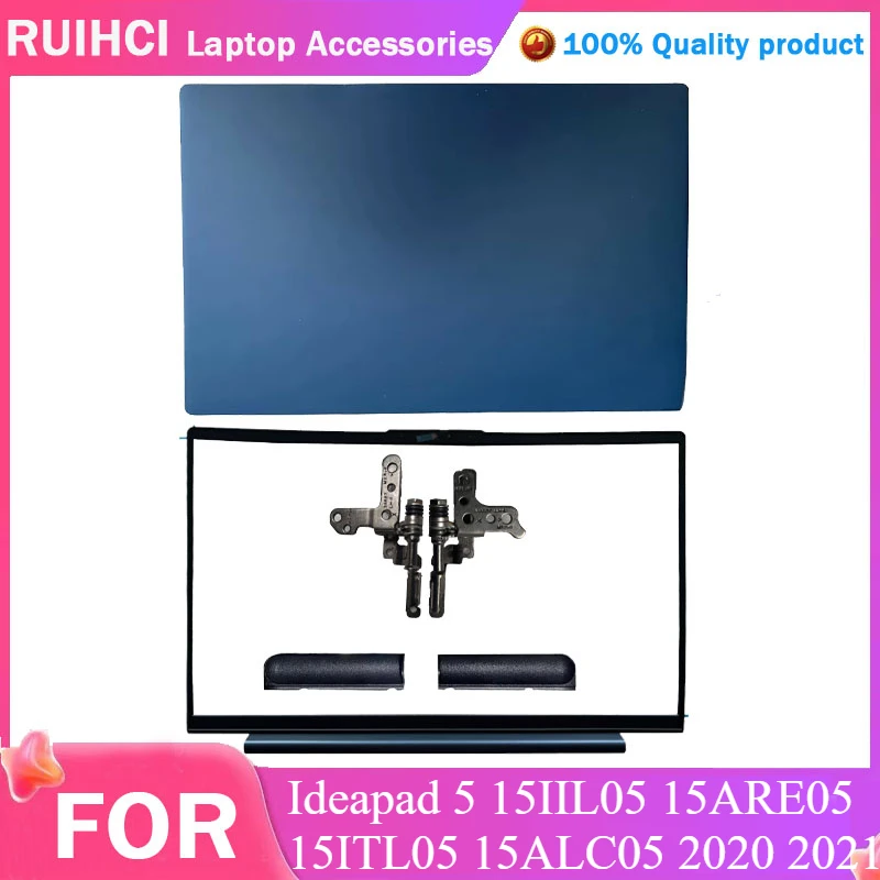 

New Case For Lenovo Ideapad 5 15IIL05 15ITL05 15ARE05 15ALC05 2020 2021 LCD Back Cover Front Bezel Hinges blue