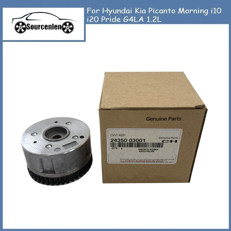 

2Pcs Timing Camshaft Sprocket For Hyundai Kia Picanto Morning i10 i20 Pride G4LA 1.2L 24350-03001 2435003001 24370-03000