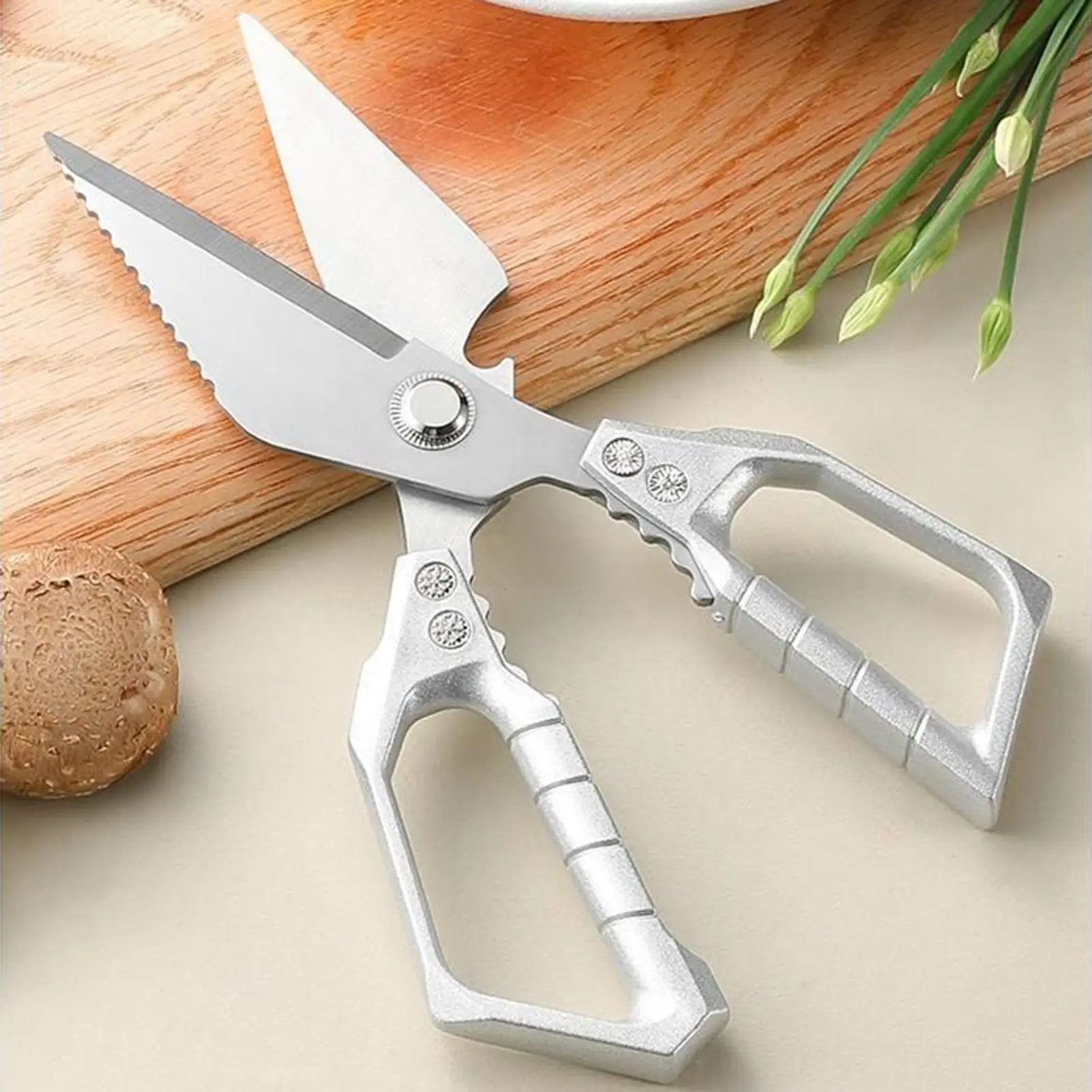 

Kitchen Scissors Stainless Steel strong chicken bone scissors Multifunctional fish killing dedicated household food scissors