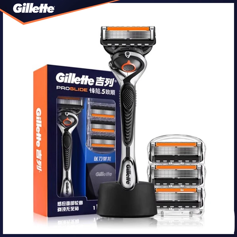 

Gillette Fusion 5 ProGlide Shaver Men Safty Manual Razor 5-Layers Blade Shaving Razor Face Hair Removal Precision Cleaning