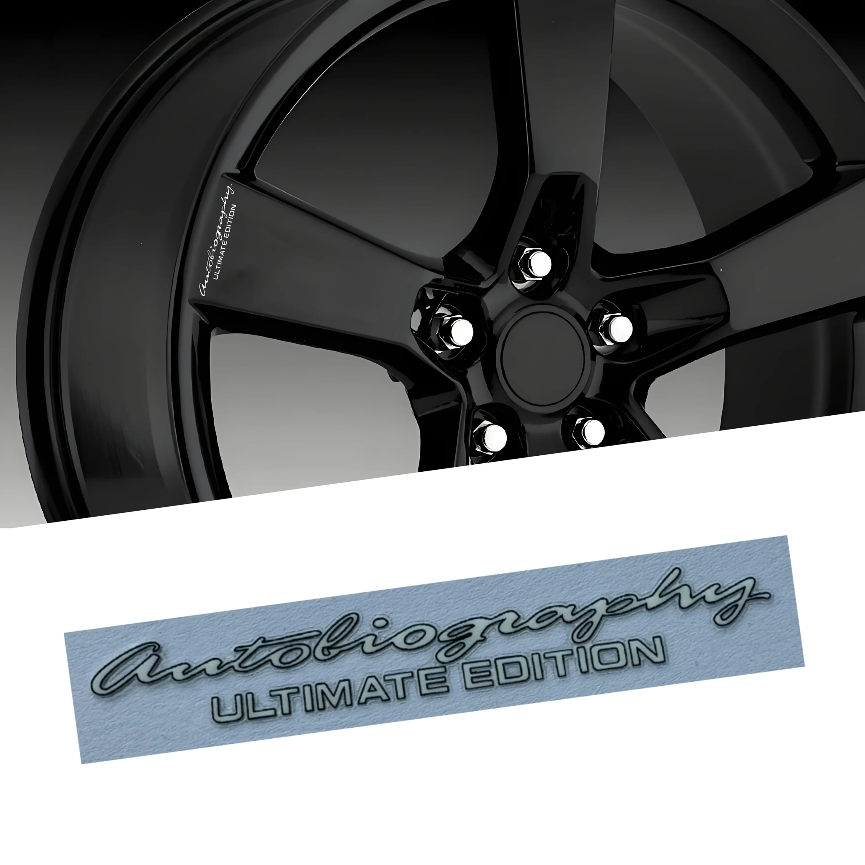 2PC Autobiography Ultimate Car Logo Badge Decal dla SUV Sedan Exterior