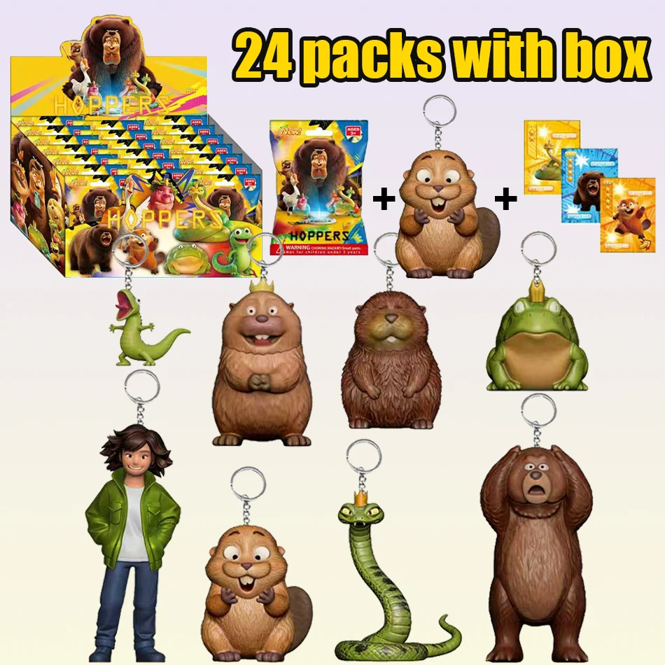 سلسلة جديدة من سلسلة ميداليات مفاتيح على شكل حيوانات متحولة، مجسمات في أكياس عشوائية، هدية للأطفال