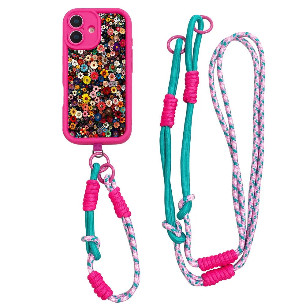 Cxd5 الملونة زهرة المعصم سلسلةLanyardCaseFor SamsungA56 55 36 26 16 06 15 35 25 54 34 24 73 53 21 71 51 31 72 52 32 14 12 17 07