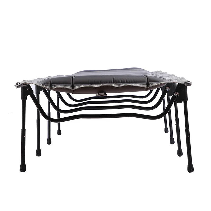 Aluminum Camping   Adjustable Height  Inflatable Pad Sleeping   Folding  Travel Camping Bed