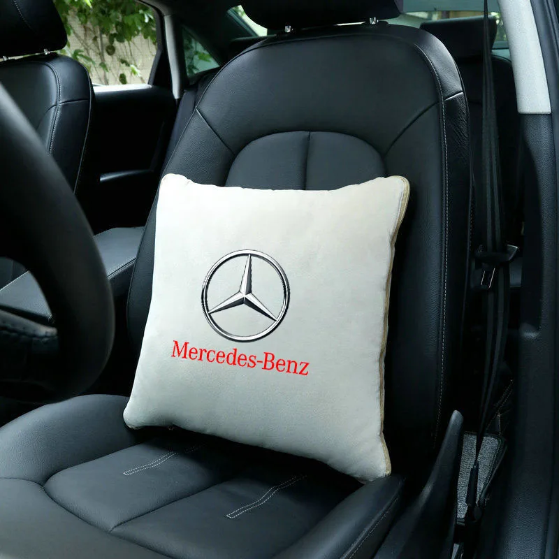 2-in-1 Car Lumbar Support Pillow Quilt Accessories For Mercedes Benz W203 W204 W205 W210 W211 W212 W221 W222 CLS CLA CLK SLK GLK