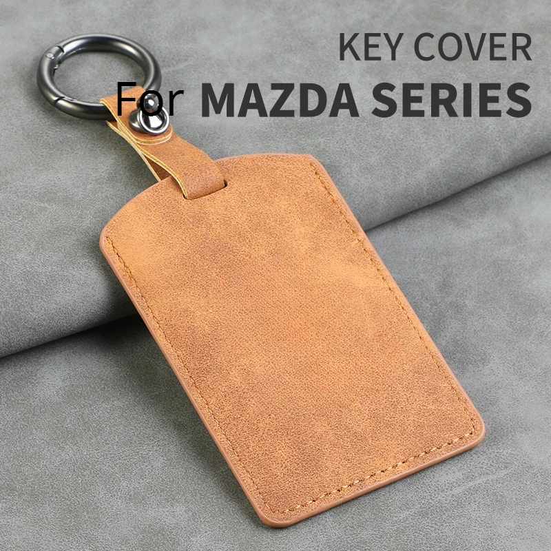 New Leather For Mazda 3 5 6 8 M8 CX-7 CX-9 Car Card Key Holder Protector Smart Card Case Cover Full Cover Auto Accessories