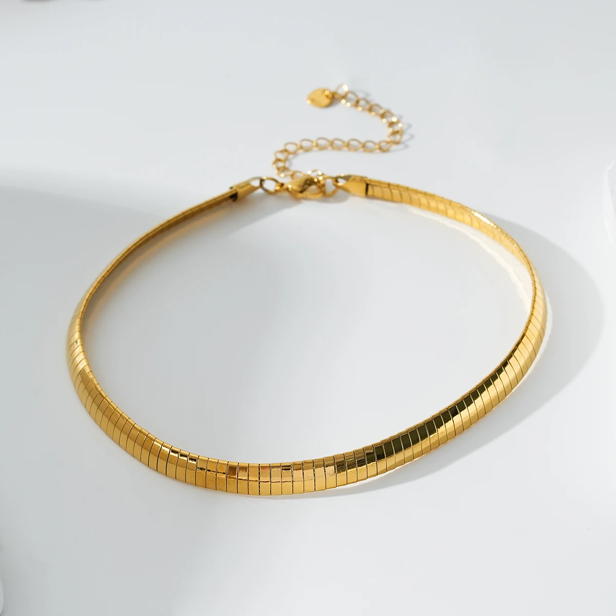 14k gold-plated stainless steel ordinary chain necklace, two-tone gold and silver, exquisite daily commuting fashion jewelry