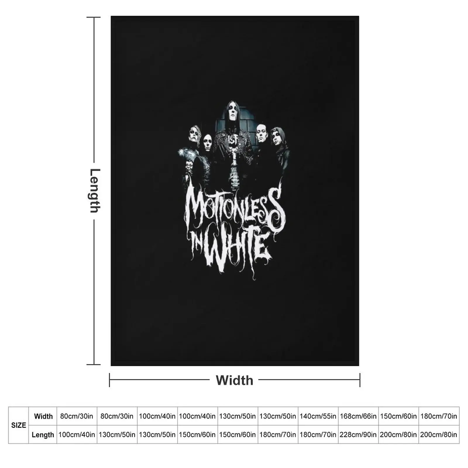 Motionless in White Member Perfect Gift For Fan Throw Blanket Travel heavy to sleep Weighted Camping Soft Beds Furry Blankets