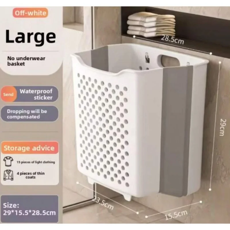 

Foldable Wall-Mount Laundry Basket – Space Saving Collapsible Hamper For Bathroom, Closet & Laundry Room, Freestanding