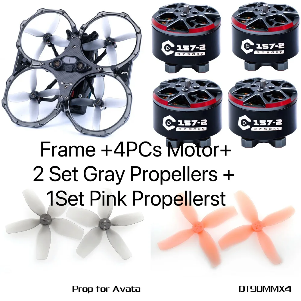 Novo axisflying avata 3.5 kit quadro de atualização com c157 v2 hq prop t2.9x2.5x5 conjunto perfeito para atualizar original dji avata