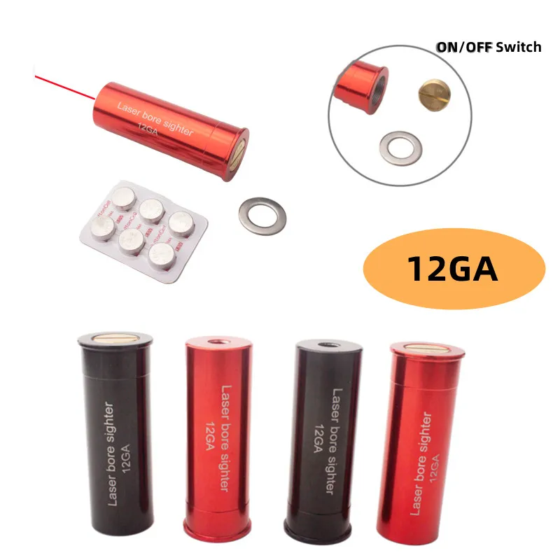 

Переключатель ВКЛ/ВЫКЛ, 12-метровый прицел с 6 батарейными картриджами, лазерный прицел для 12GA