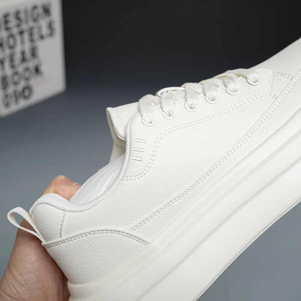 Neu eingetroffene Herren-Sneaker aus PU-Leder, bequeme Wanderschuhe, Freizeitschuhe, modische Herren-Tennisschuhe, Skateboard-Schuhe – Detail 13