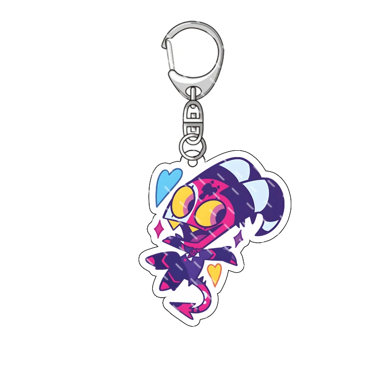 Hazbin Hotel Anime Figure Acrylic Keychain Model Plate 1pc Alastor Sign Backpack Pendant Key Chain Game Fans Gift Ornaments image 3