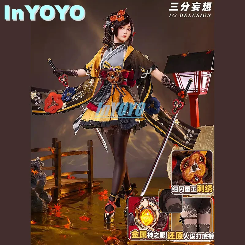 InYOYO Chiori Cosplay Genshin Impact Costume Elegant Lovely Kimono Uniform Dress Game Suit Halloween Party Outfit For Women New