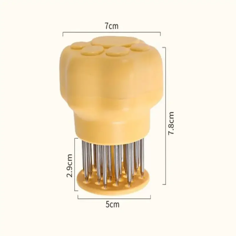 Acciaio inossidabile a forma di zampa di gatto batticarne tenera carne ago batticarne strumento con ago martello per carne strumento di cottura