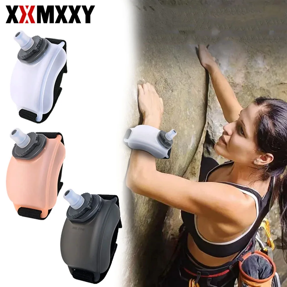 

1PCS Wrist Sports Water Bottle with Adjustable Hand Strap 200 ml Soft Silicone BPA-Free for Hydration Morning Jogging Running