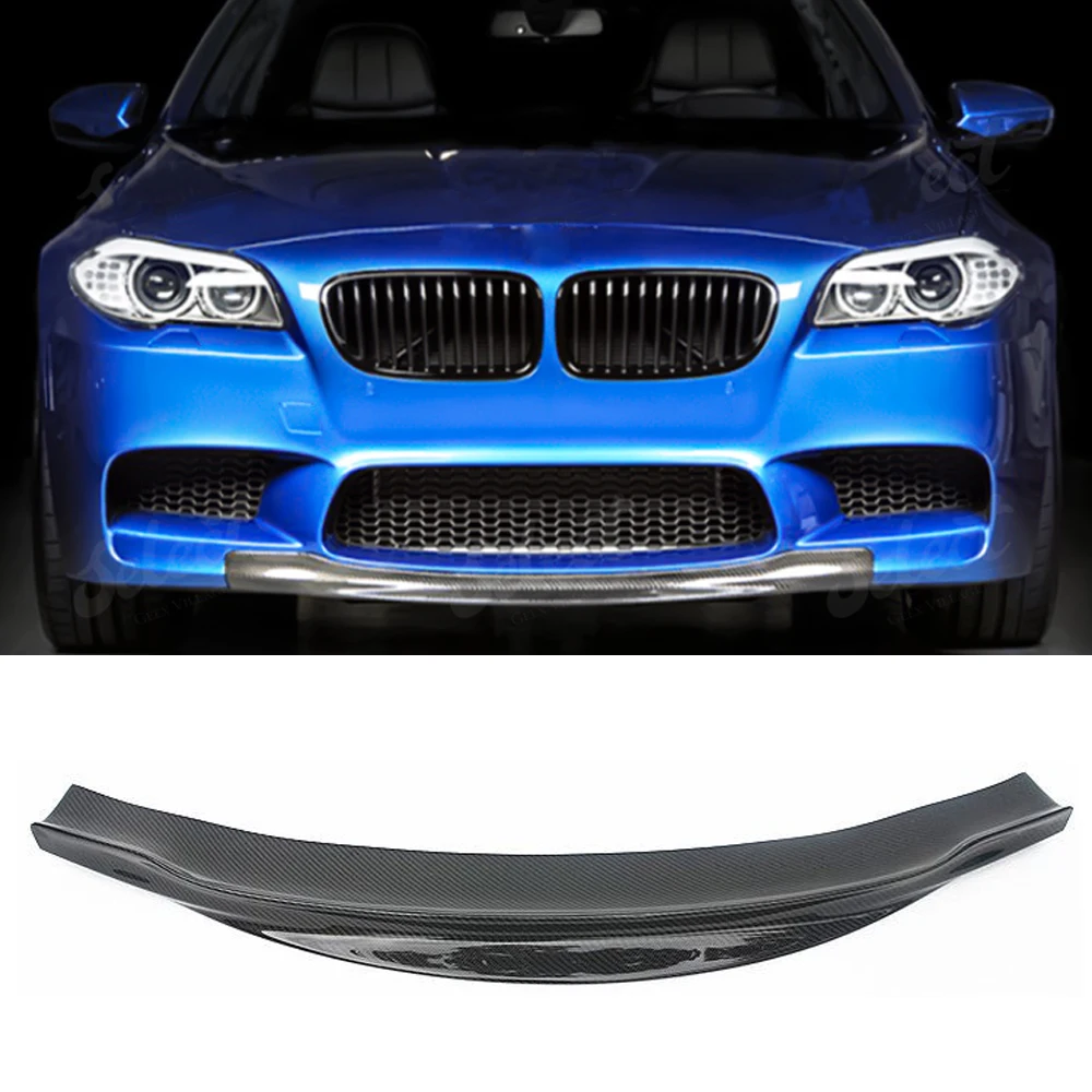 For BMW 5 Series F10 M5 2012 - 2016 Front Bumper Lip Spoiler Splitters Apron Carbon Fiber / FRP Non for F10 Change to M5 Look)