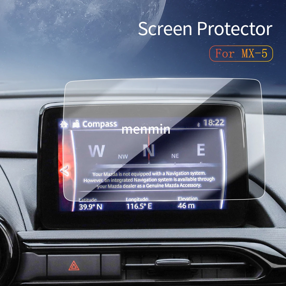 

Автомобильные наклейки Dash Carplay, зеркало, Защитная пленка для экрана, Защитная пленка из закаленного стекла, автомобильные аксессуары для 23 MAZDA MX-5