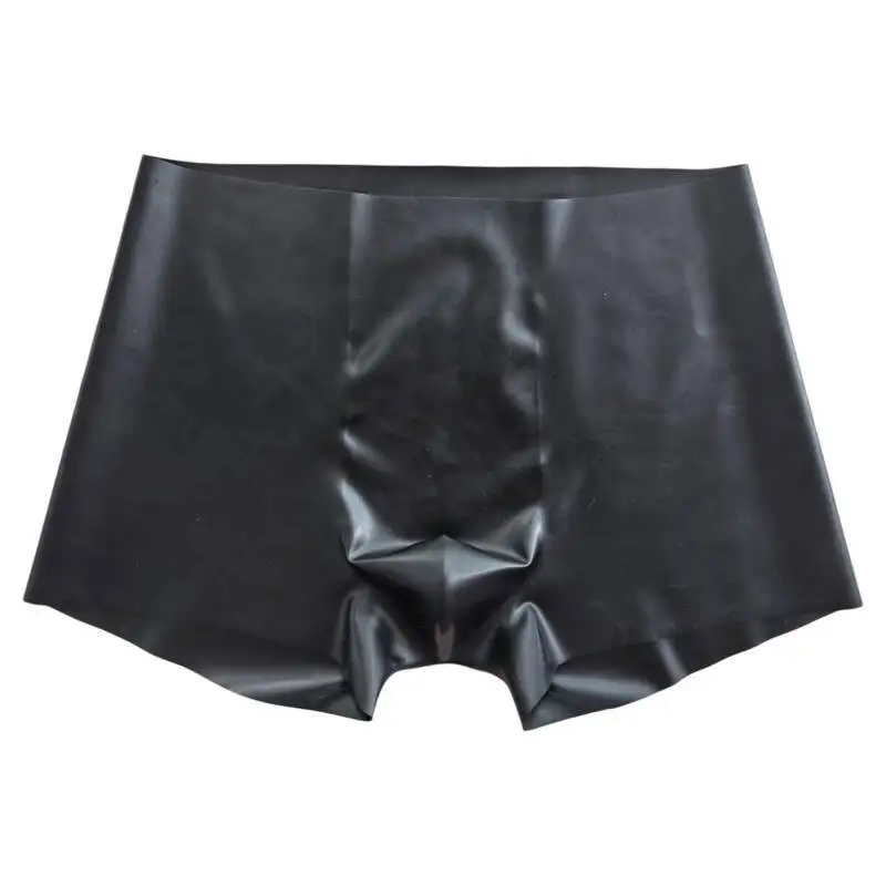 Latex Leather Underpants Men Shorts Lingerie Plus Size Underwears Sexy Bottoms