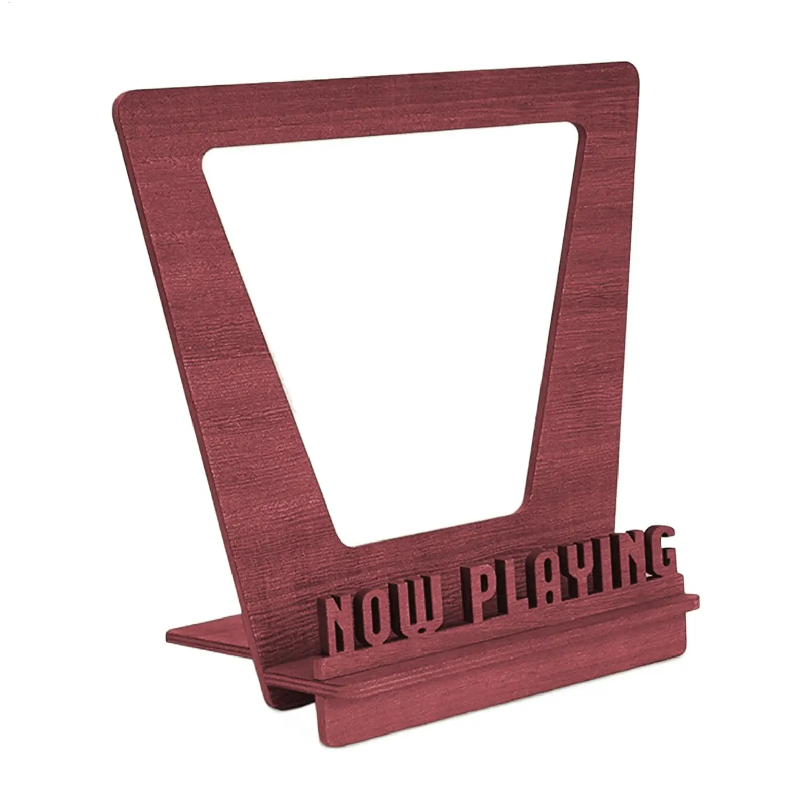 Wood Record Holder Now Playing Wood Stand Record Storage Rack Album Storage Shelves Holds Up To 5 LP For Home Decoration