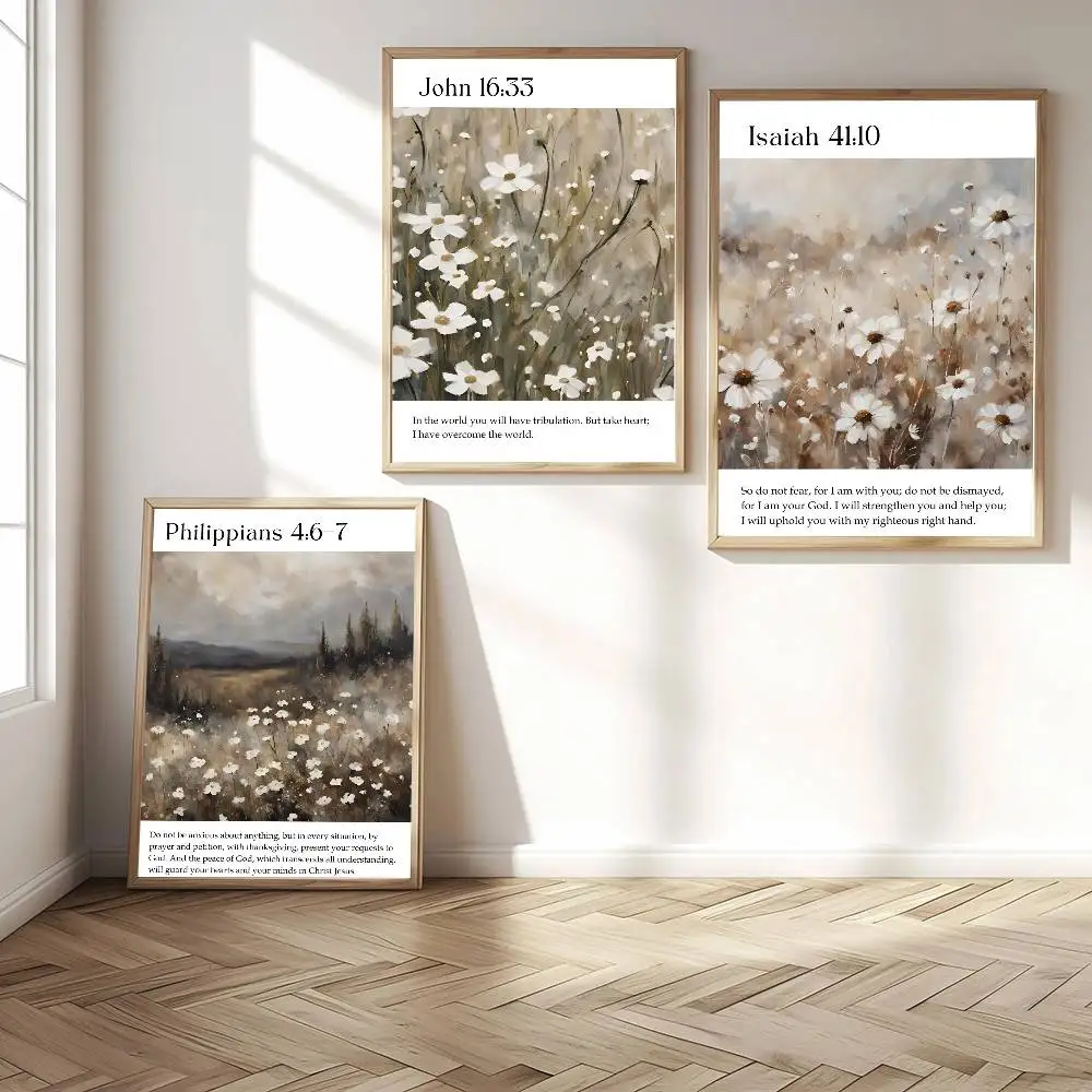 1 قطعة آية الكتاب المقدس جوشوا الكتاب المزاج المسيحية يسوع المشارك طباعة لغرفة النوم غرفة المعيشة ديكور المنزل اللوحة جدار الفن HD