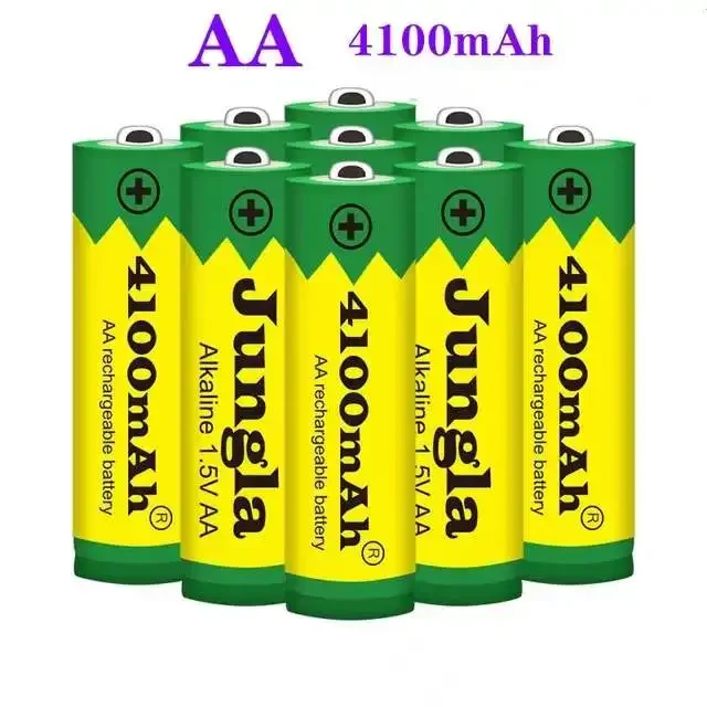 Piles alcalines rechargeables 1.5 V AA 4100 MAh   lot de  nouveau, pour jouet Diode électroluminescente