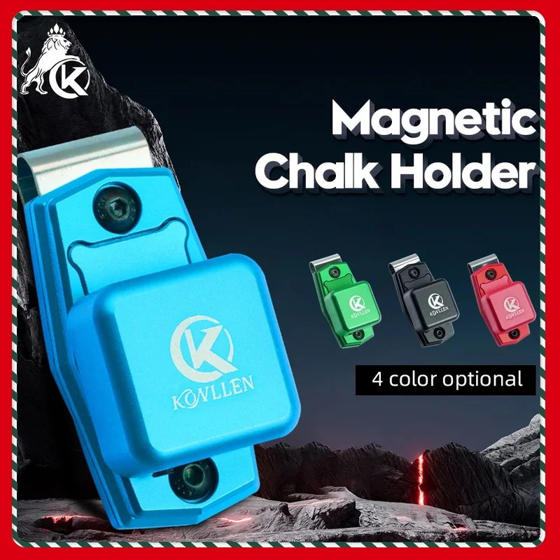 KONLLEN Magnetic Billiard Chalk Holder with square metal matte texture and easy to carry for snooker pool billiard chalk holder