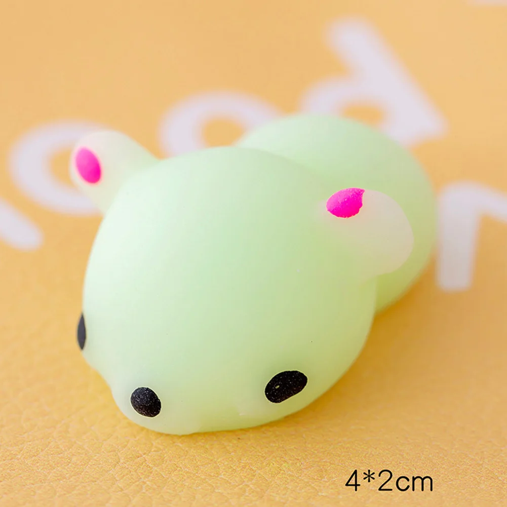 TPR Soft Glue Squeeze Stress Relief Toys Cartoon Random Style Sensory Toys Portable Elastic Mini Soft for Children Holiday Gifts