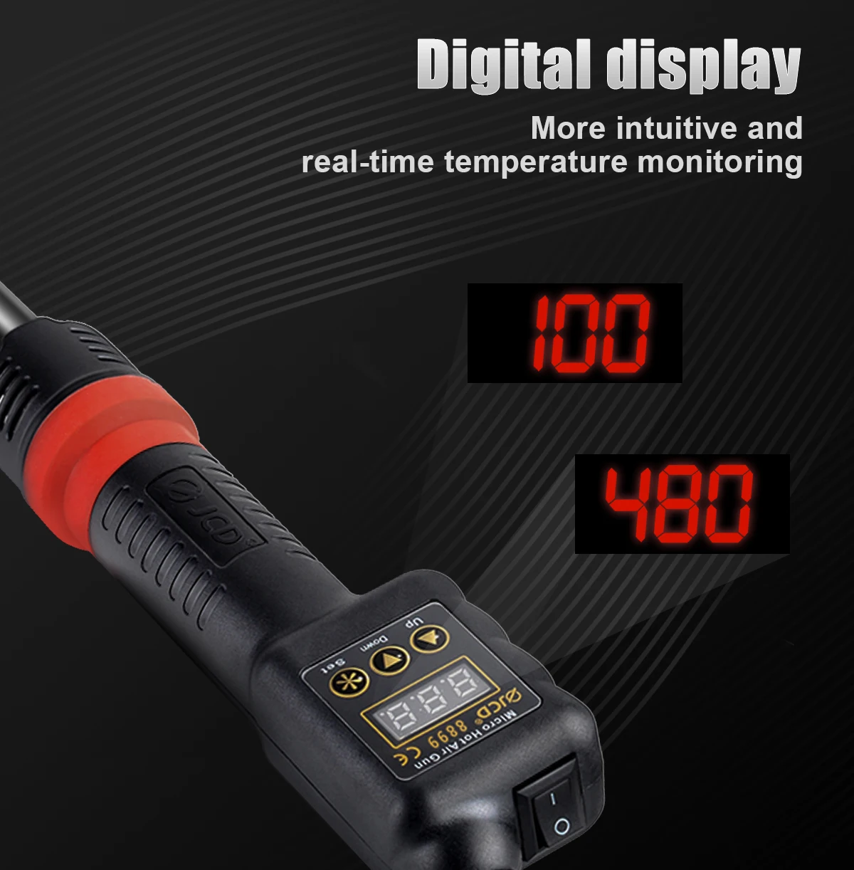 JCD 8899 2 in 1 Soldering Station Digital Display Hot Air Gun Welding Rework For Cell-Phone BGA SMD PCB IC Repair Tool 110V/220V