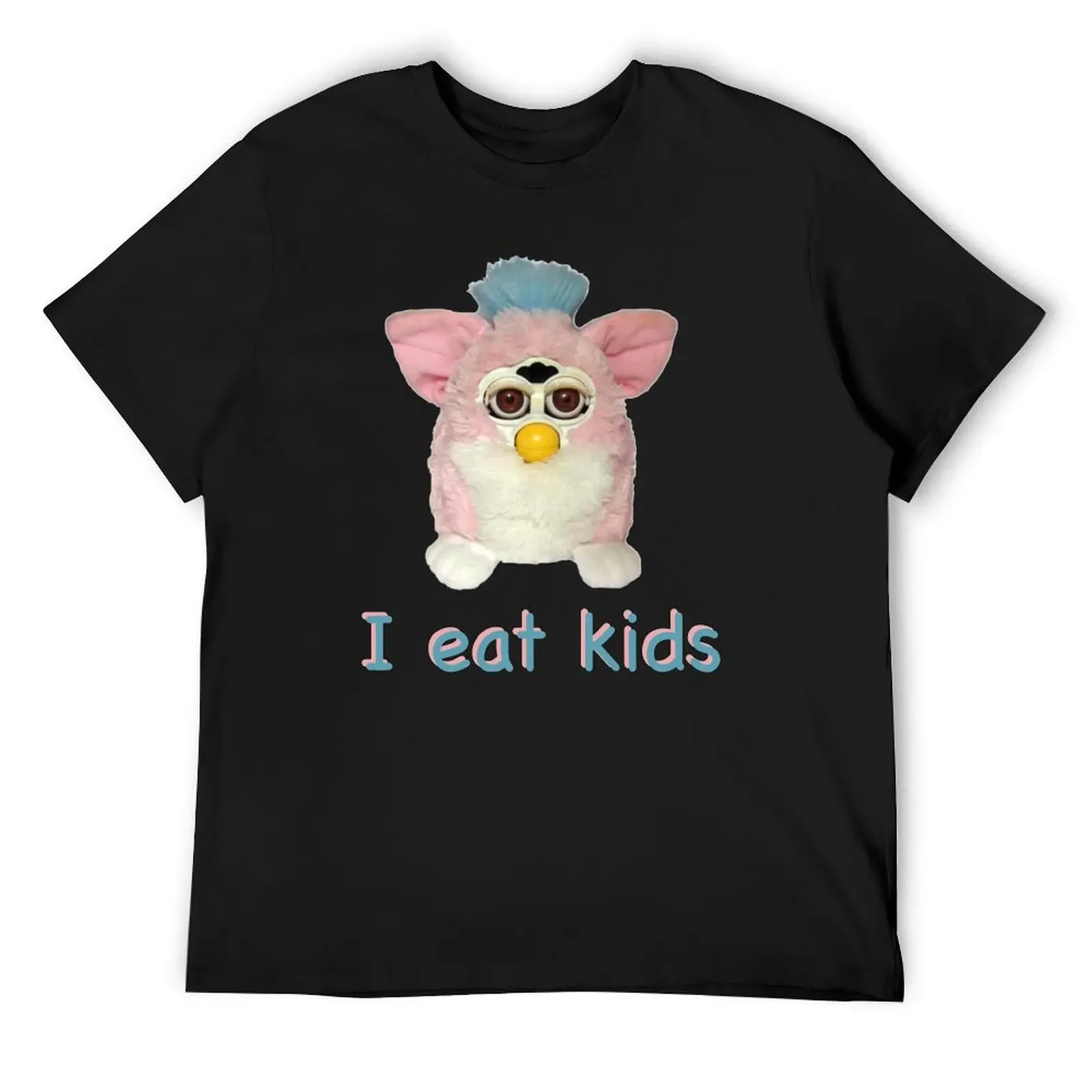 

Furby I eat kids T-Shirt Luxury man vintage anime shirt tops oversized graphic tee t shirts for men pack