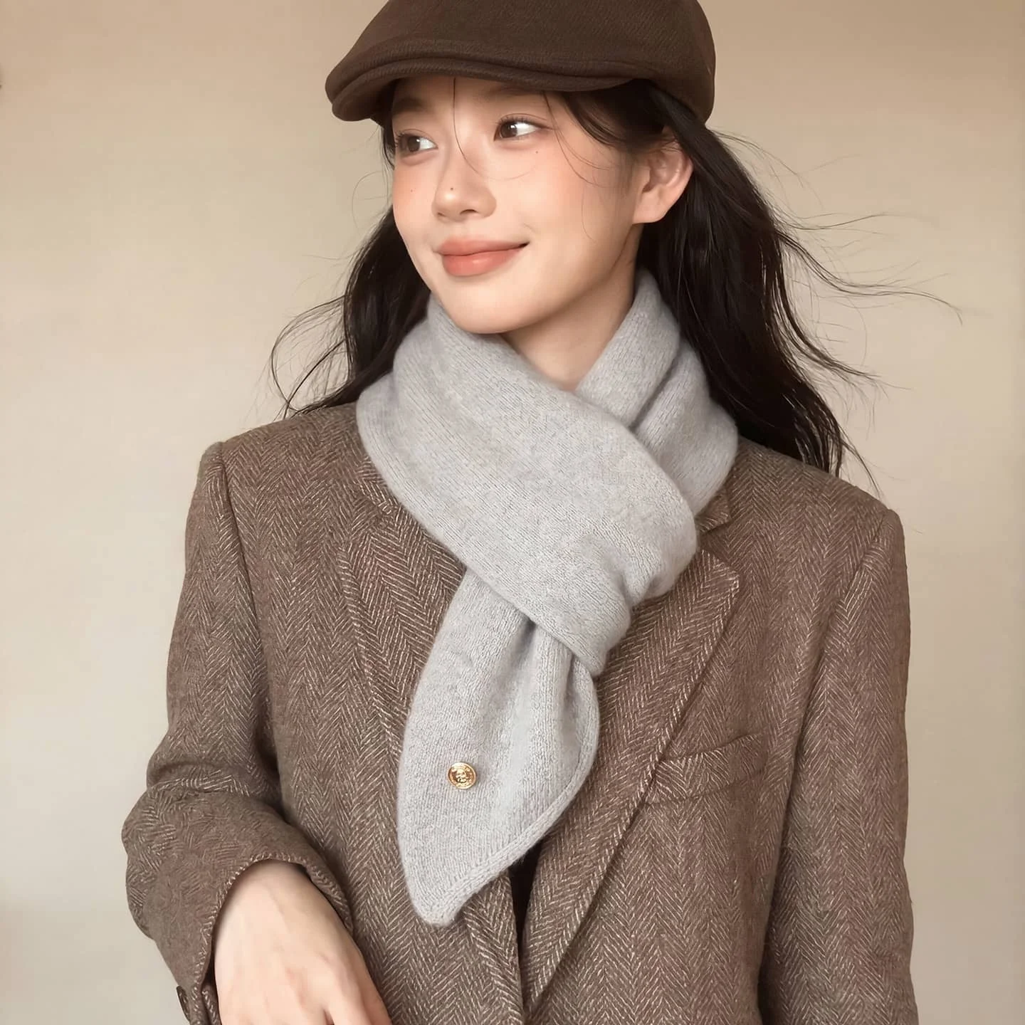Women Scarf  100% Pure Wool 75cm*14cm Scarf Winter Thick Soft Warm Shawl Wrap Russian Cold Weather Neck Scarves Gift RT 2026