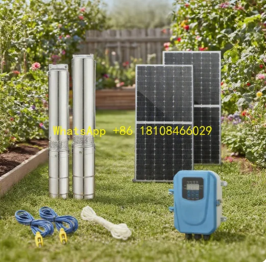 

Солнечный глубокий насос с большим потоком, частота расхода: 9 м3/ч, глубина головки/бульна: 120 м для капельного орошения в крупномасштабном горном саду