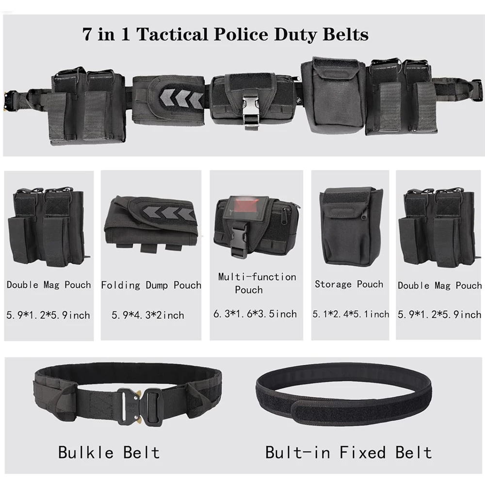 YAKEDA Factory Inner Nylon Patrol Tactical Waist Utility Duty Belt with Quick Detach Metal Buckle